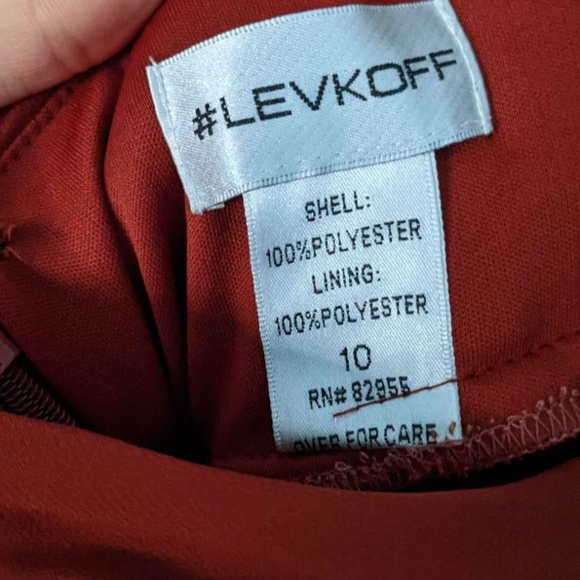 Bridesmaid Dress #Levkoff - Burnt Orange/Rust - Picture 4 of 4